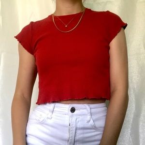 Brandy Melville Red Crop Top